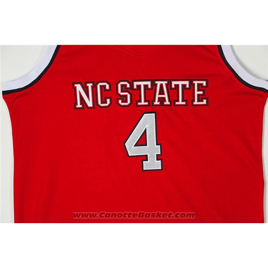 Maglia NCAA NC State Dennis Smith Jr. #4 Rosso